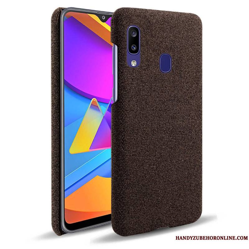 Samsung Galaxy M20 Protection Modèle Fleurie Étoile Étui Coque De Téléphone Tissu Rouge