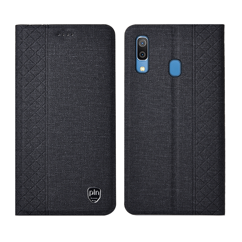 Samsung Galaxy M20 Protection Étui Tout Compris Étui En Cuir Bleu Étoile Coque De Téléphone