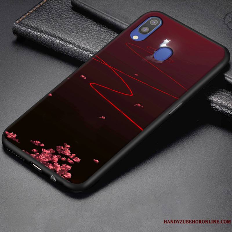 Samsung Galaxy M20 Silicone Personnalité Coque De Téléphone Incassable Rouge Dessin Animé Créatif