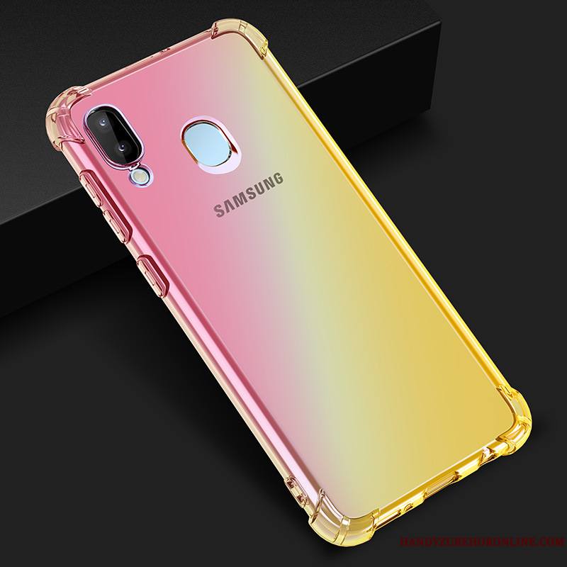 Samsung Galaxy M20 Violet Coque De Téléphone Dégradé De Couleur Étoile Étui Bleu