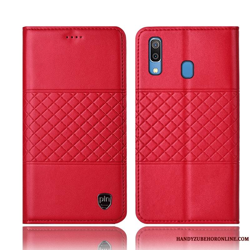 Samsung Galaxy M20 Étui En Cuir Protection Coque De Téléphone Noir Étoile Incassable Housse