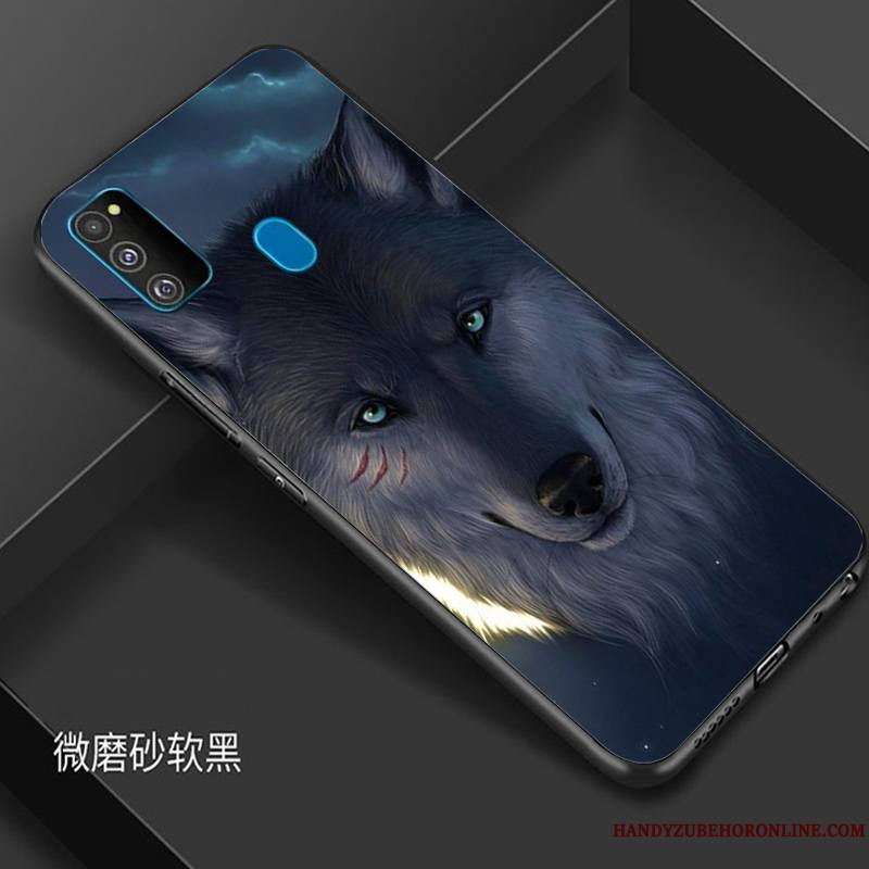 Samsung Galaxy M30s Coque Créatif Tout Compris Noir Étoile Étui Marque De Tendance Vent