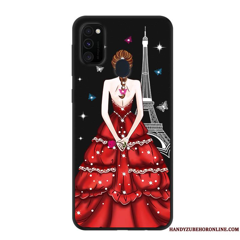 Samsung Galaxy M30s Coque De Téléphone Tendance Étoile Simple Noir Protection Personnalisé