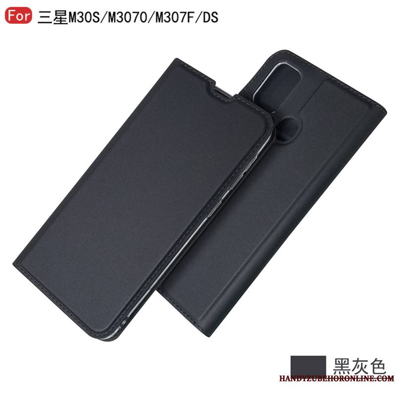 Samsung Galaxy M30s Coque Tout Compris Clamshell Étui En Cuir Magnétisme Carte Étoile