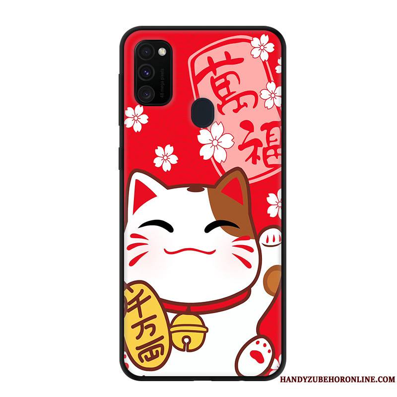 Samsung Galaxy M30s Coque Étui Étoile Gris Créatif Personnalisé Dessin Animé Protection