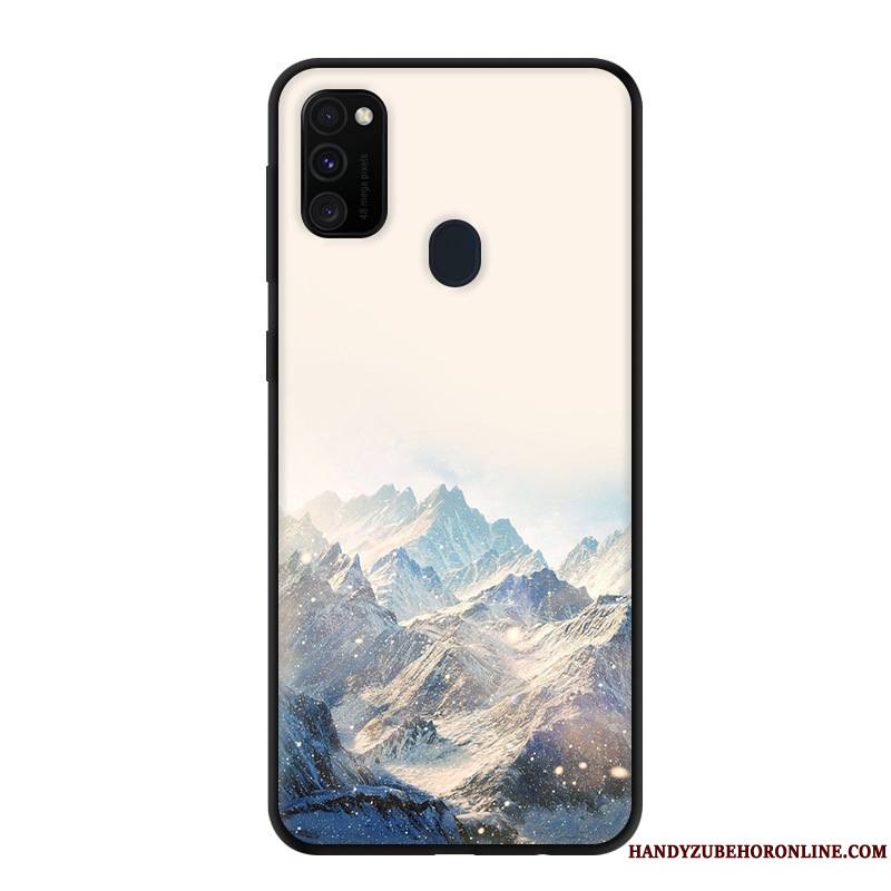 Samsung Galaxy M30s Coque Étui Étoile Gris Créatif Personnalisé Dessin Animé Protection