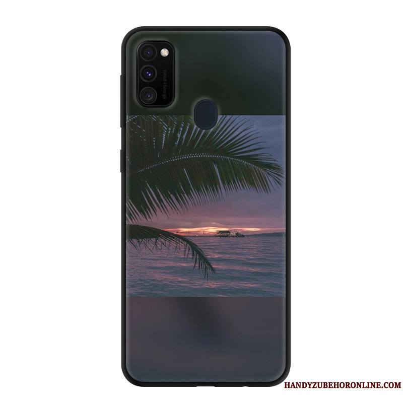 Samsung Galaxy M30s Coque Étui Étoile Gris Créatif Personnalisé Dessin Animé Protection