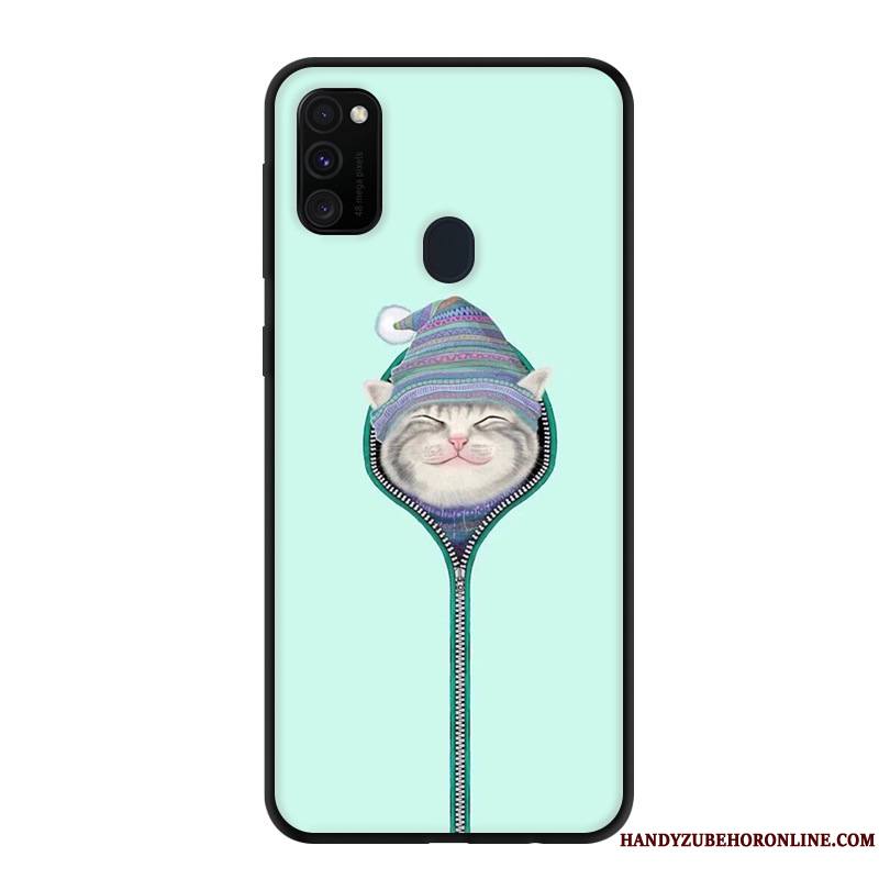 Samsung Galaxy M30s Coque Étui Étoile Gris Créatif Personnalisé Dessin Animé Protection