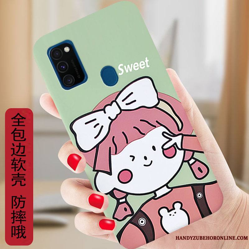 Samsung Galaxy M30s Dessin Animé Coque Protection Étoile Silicone Incassable Étui