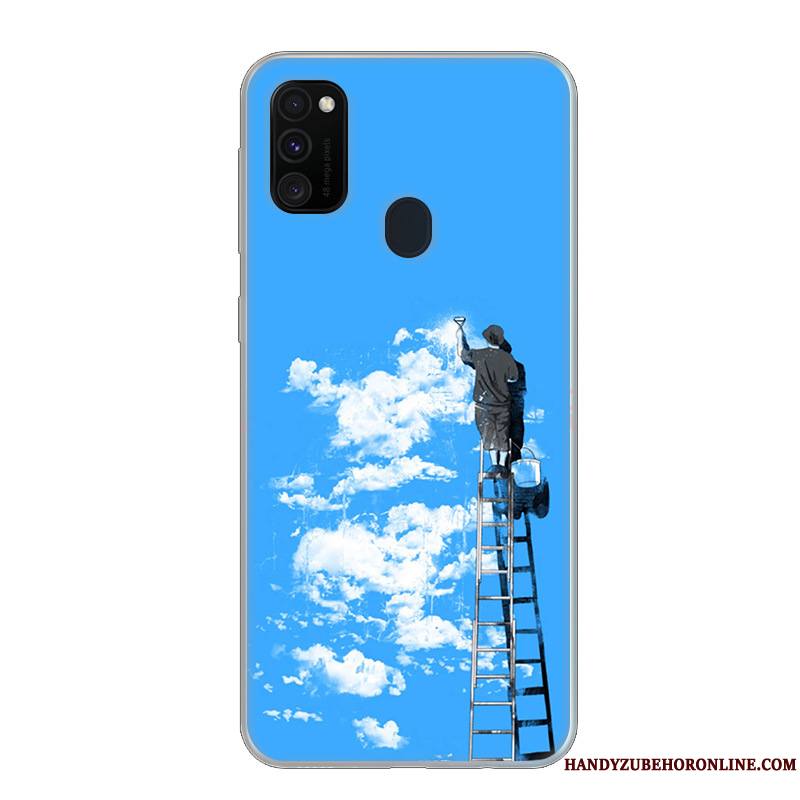 Samsung Galaxy M30s Frais Coque De Téléphone Bleu Protection Personnalisé Étui Petit