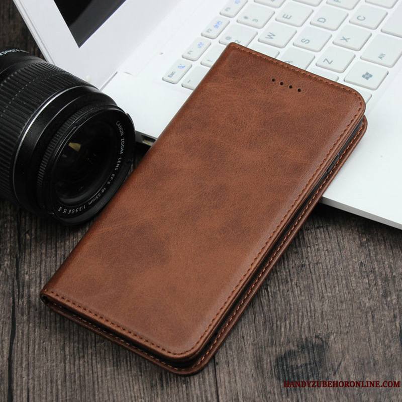 Samsung Galaxy Note 10 Business Housse Coque De Téléphone Noir Étui En Cuir