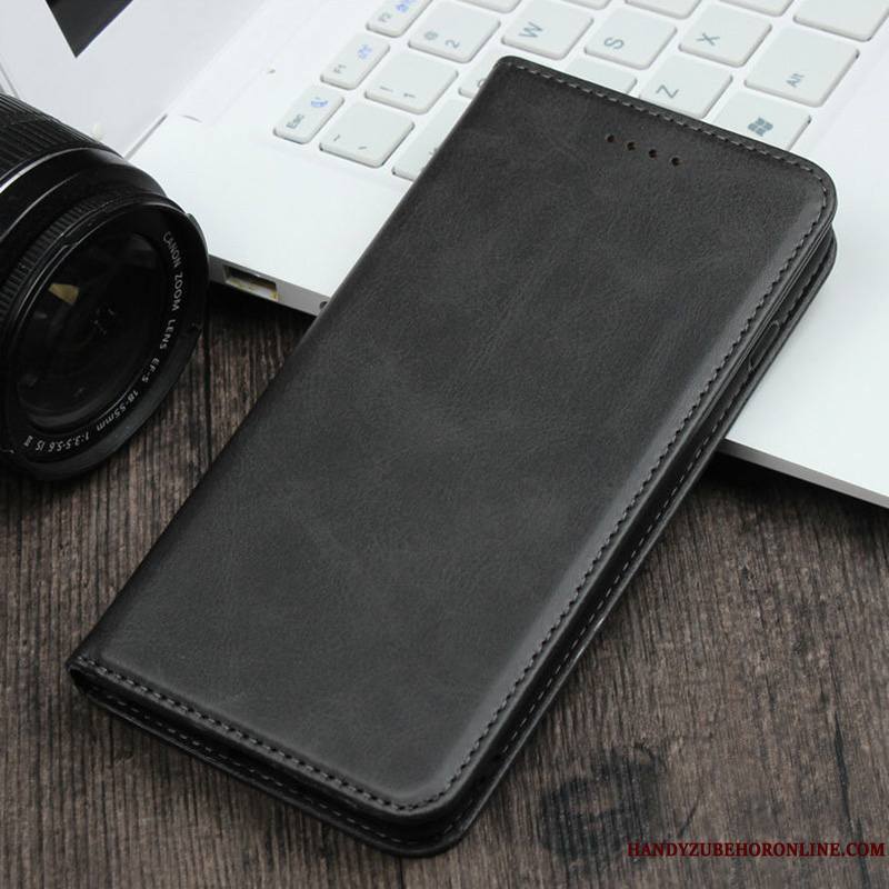 Samsung Galaxy Note 10 Business Housse Coque De Téléphone Noir Étui En Cuir