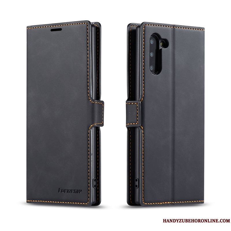 Samsung Galaxy Note 10 Carte Étoile Étui En Cuir Coque De Téléphone Bleu Housse