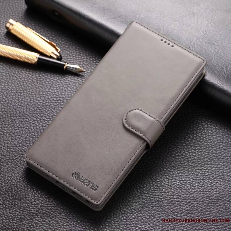 Samsung Galaxy Note 10 Coque Étui En Cuir Incassable Protection Kaki Étoile Clamshell Ornements Suspendus