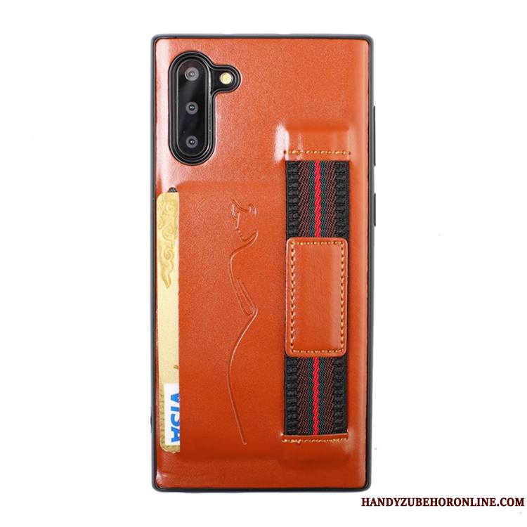 Samsung Galaxy Note 10 Fluide Doux Rouge Coque De Téléphone Étoile Carte Étui