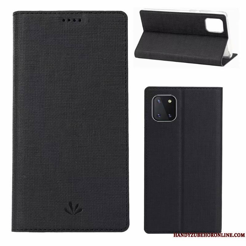 Samsung Galaxy Note 10 Lite Carte Housse Modèle Fleurie Étui En Cuir Étoile Coque De Téléphone Tissu