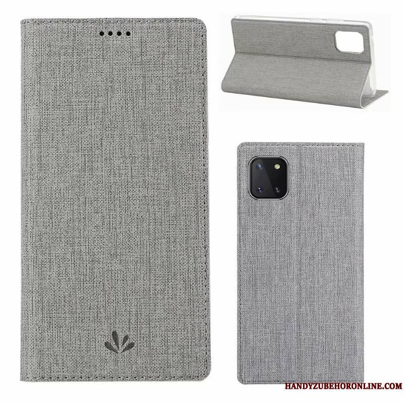 Samsung Galaxy Note 10 Lite Carte Housse Modèle Fleurie Étui En Cuir Étoile Coque De Téléphone Tissu