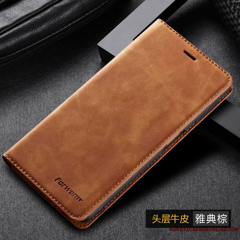 Samsung Galaxy Note 10 Lite Coque De Téléphone Protection Étoile Housse Étui Étui En Cuir Cuir Véritable