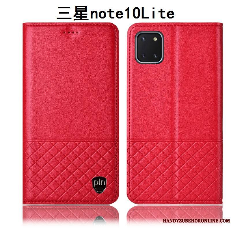 Samsung Galaxy Note 10 Lite Coque Tout Compris Noir Protection Étui En Cuir Housse Incassable Étoile