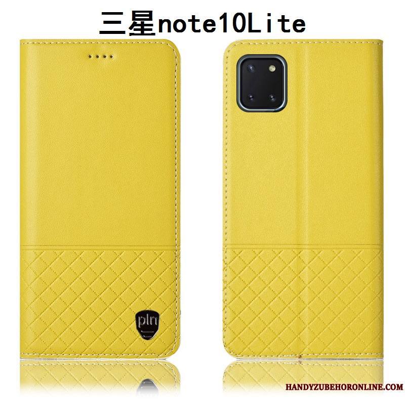 Samsung Galaxy Note 10 Lite Coque Tout Compris Noir Protection Étui En Cuir Housse Incassable Étoile