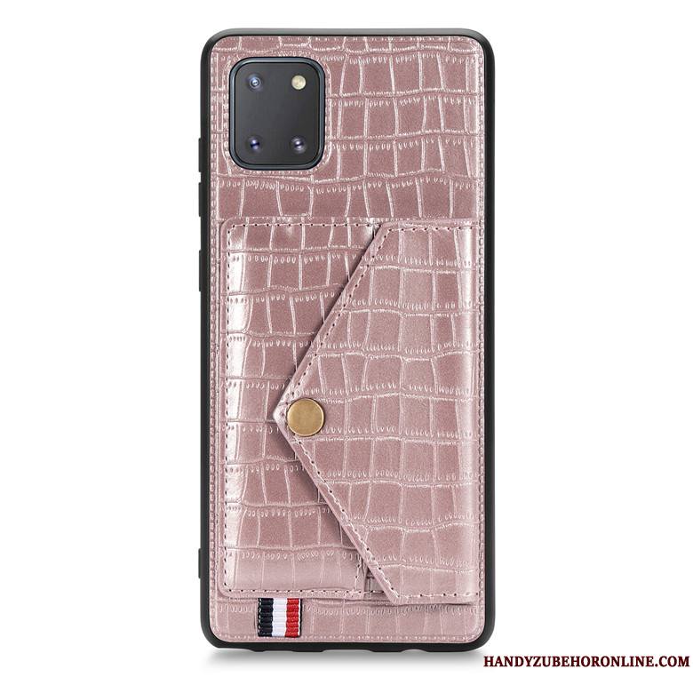 Samsung Galaxy Note 10 Lite Coque Étui En Cuir Étoile Protection Vin Rouge Crocodile Modèle Incassable Tout Compris