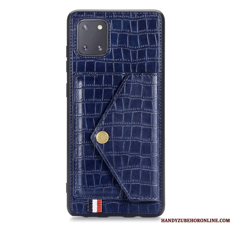 Samsung Galaxy Note 10 Lite Coque Étui En Cuir Étoile Protection Vin Rouge Crocodile Modèle Incassable Tout Compris