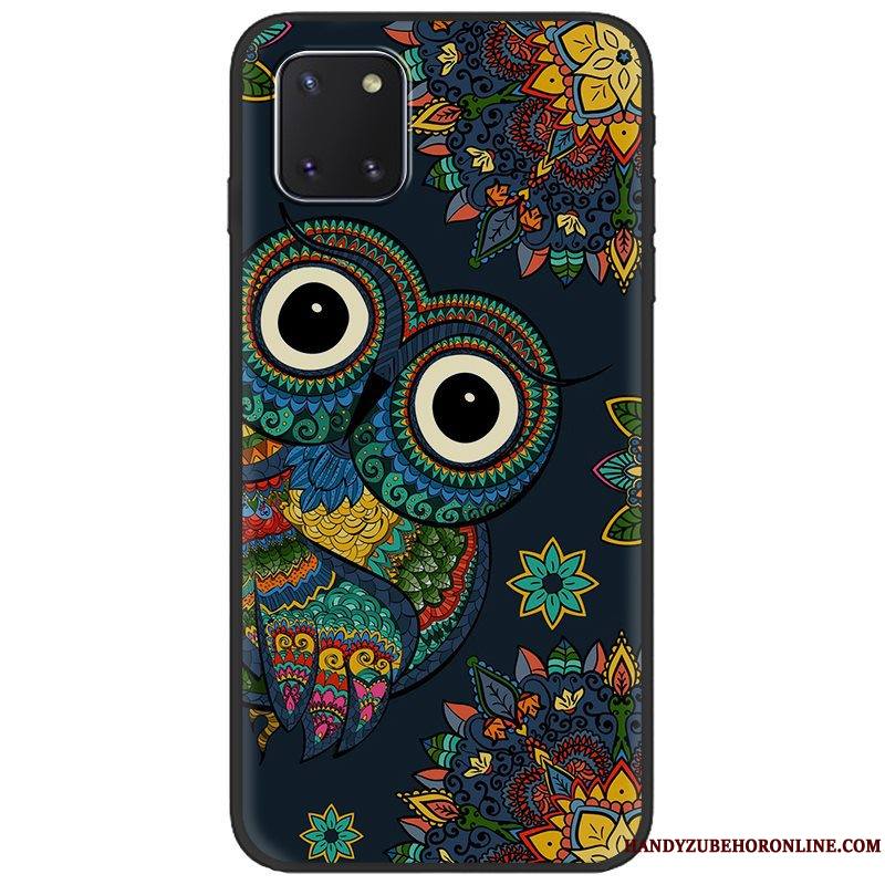 Samsung Galaxy Note 10 Lite Tendance Étoile Peinture Coque De Téléphone Noir Pu Fluide Doux