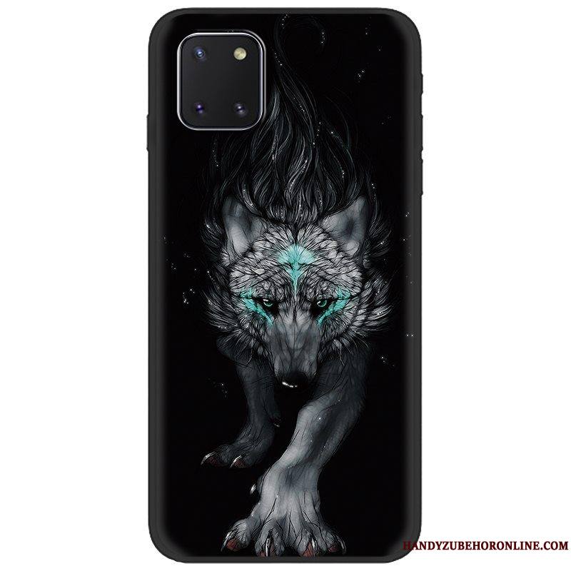 Samsung Galaxy Note 10 Lite Tendance Étoile Peinture Coque De Téléphone Noir Pu Fluide Doux