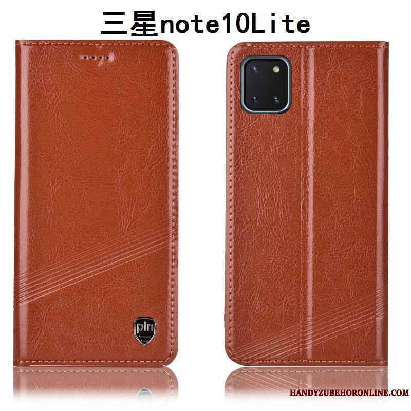 Samsung Galaxy Note 10 Lite Tout Compris Rouge Housse Coque De Téléphone Étoile Étui En Cuir Incassable