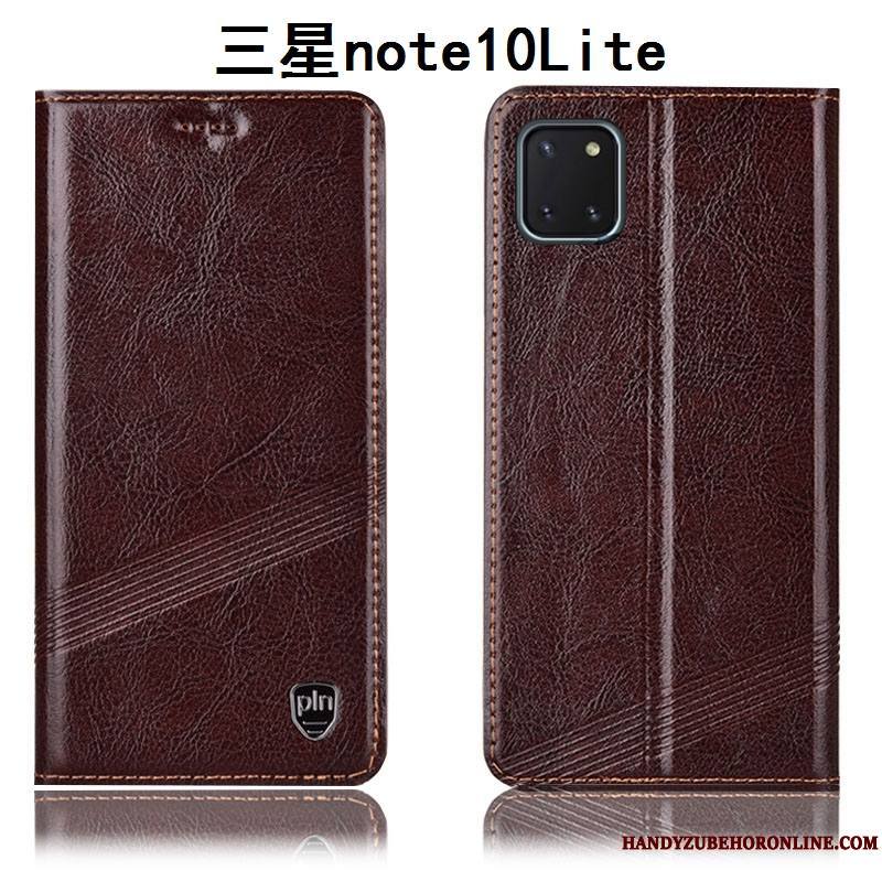 Samsung Galaxy Note 10 Lite Tout Compris Rouge Housse Coque De Téléphone Étoile Étui En Cuir Incassable