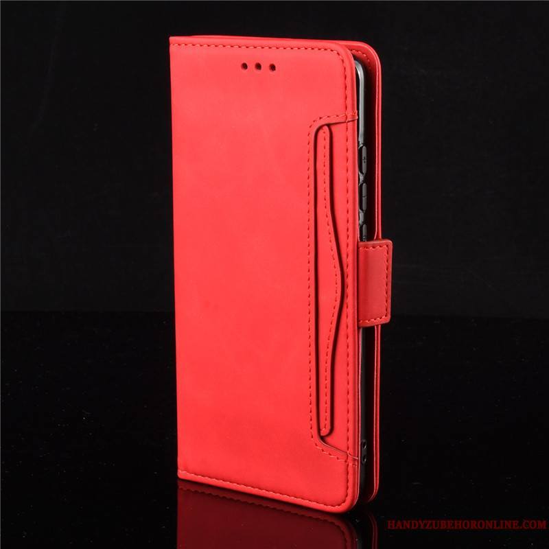 Samsung Galaxy Note 10 Lite Étui En Cuir Étoile Protection Rouge Rose Coque De Téléphone Portefeuille