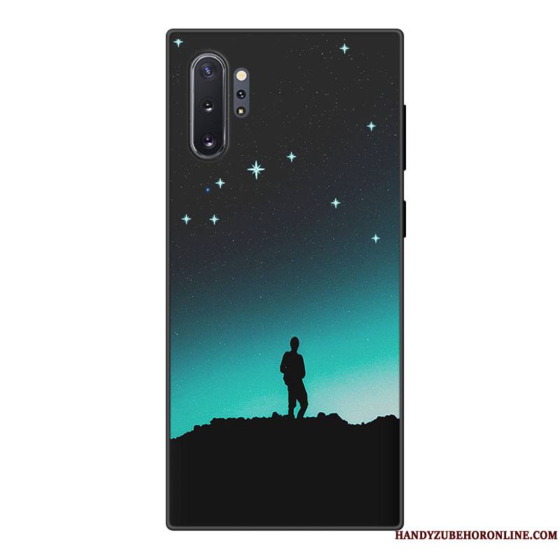 Samsung Galaxy Note 10+ Personnalité Tout Compris Fluide Doux Coque De Téléphone Silicone Étoile Bleu