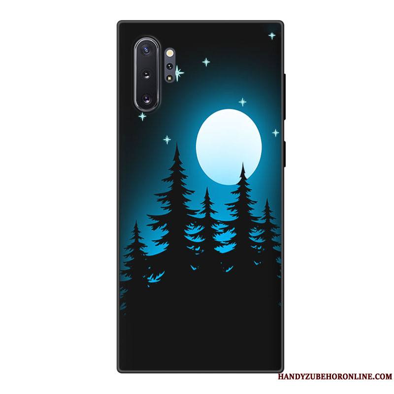 Samsung Galaxy Note 10+ Personnalité Tout Compris Fluide Doux Coque De Téléphone Silicone Étoile Bleu