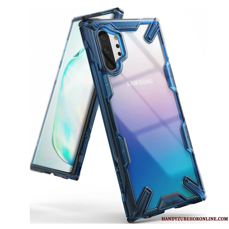 Samsung Galaxy Note 10+ Personnalité Étui Créatif Étoile Protection Bleu Coque De Téléphone