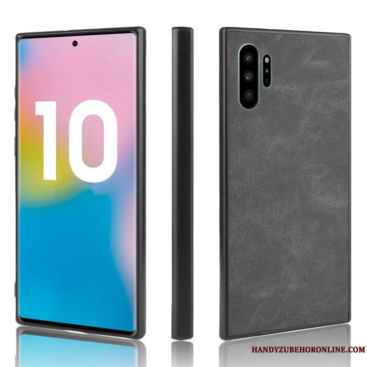 Samsung Galaxy Note 10+ Tout Compris Étoile Clair Petit Coque De Téléphone Noir