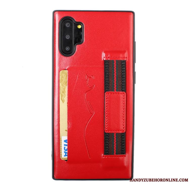 Samsung Galaxy Note 10+ Étoile Carte Étui Fluide Doux Rouge Coque De Téléphone