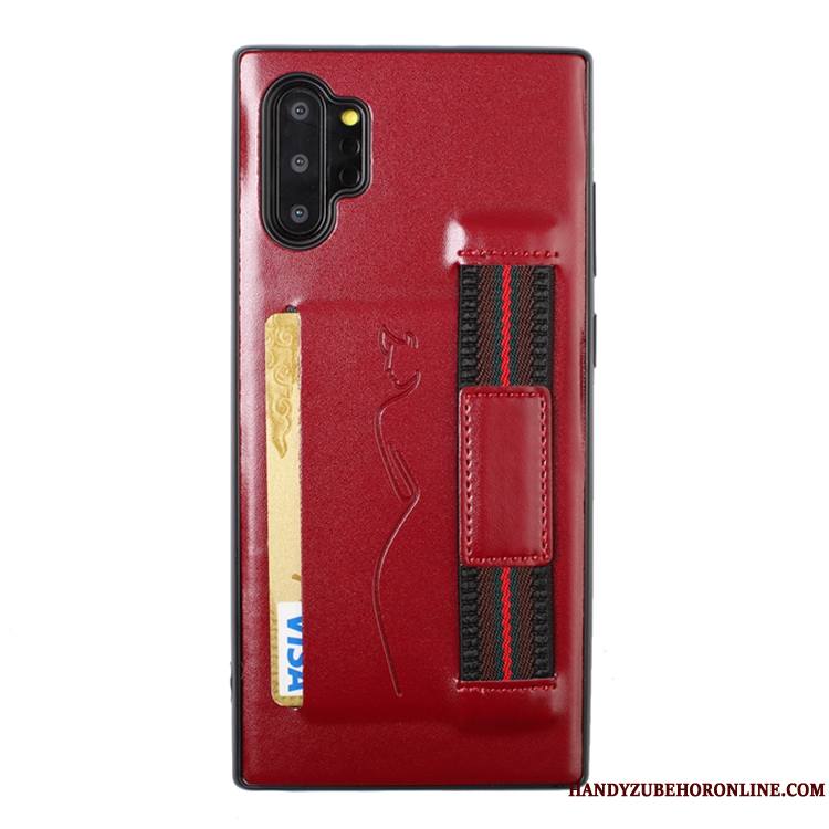 Samsung Galaxy Note 10+ Étoile Carte Étui Fluide Doux Rouge Coque De Téléphone