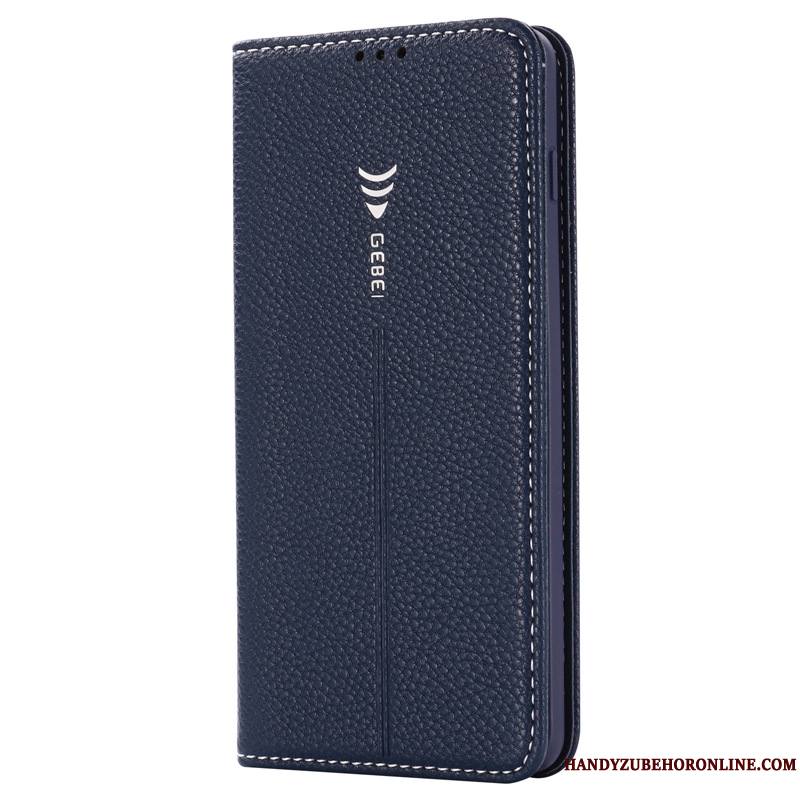 Samsung Galaxy Note 10+ Étui En Cuir Bleu Étoile Coque Protection Téléphone Portable