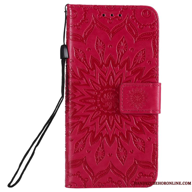 Samsung Galaxy Note 10+ Étui En Cuir Protection Soleil Rose Coque De Téléphone Fluide Doux Housse