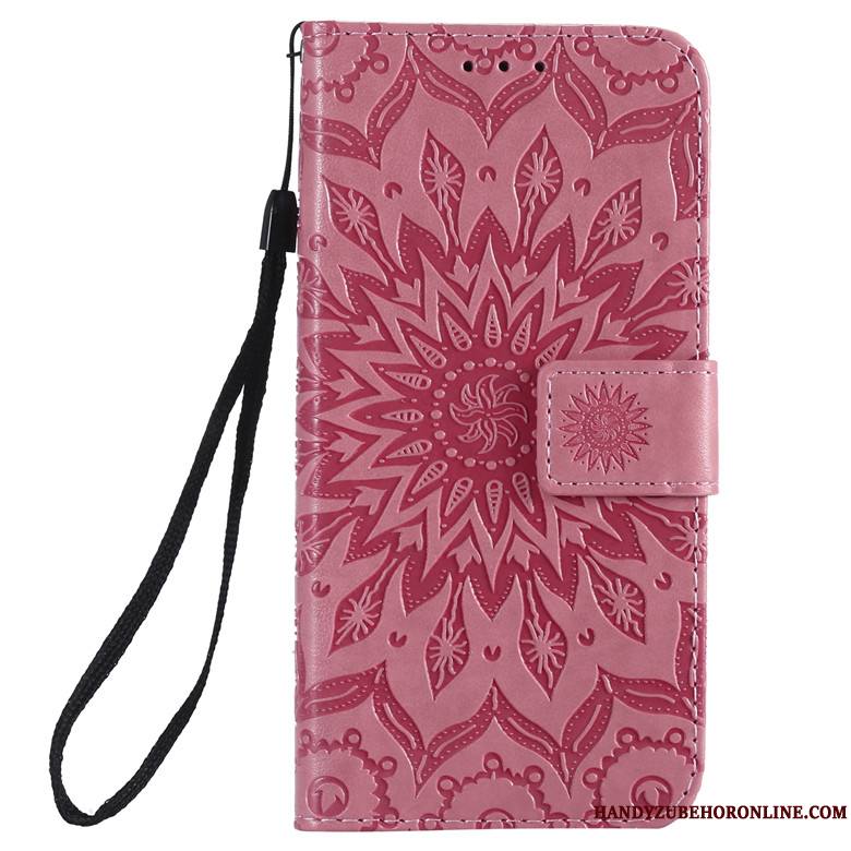 Samsung Galaxy Note 10+ Étui En Cuir Protection Soleil Rose Coque De Téléphone Fluide Doux Housse