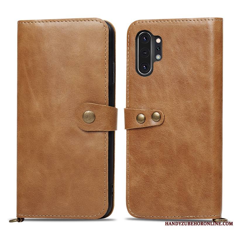 Samsung Galaxy Note 10+ Étui En Cuir Étoile Coque De Téléphone Housse