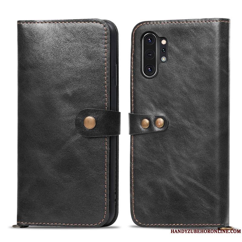 Samsung Galaxy Note 10+ Étui En Cuir Étoile Coque De Téléphone Housse