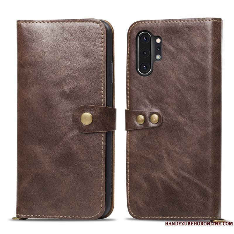 Samsung Galaxy Note 10+ Étui En Cuir Étoile Coque De Téléphone Housse