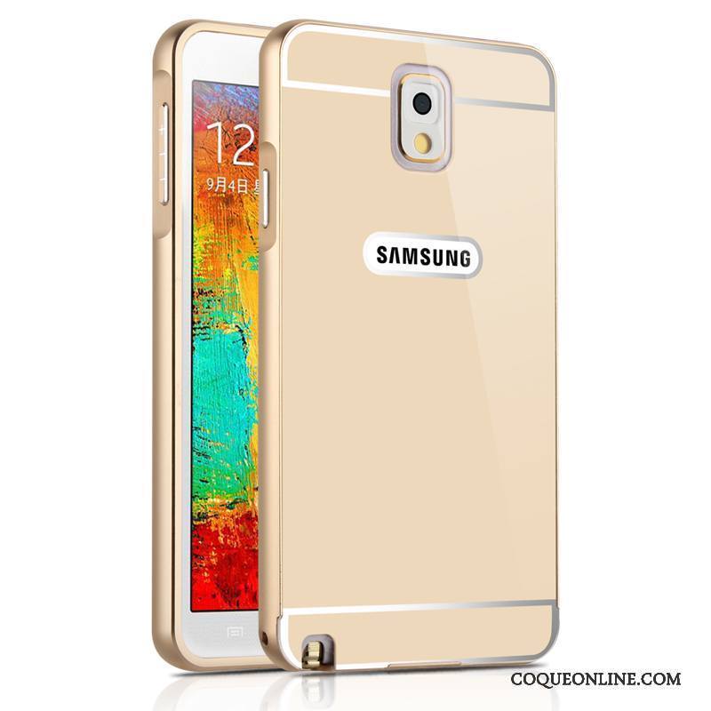 Samsung Galaxy Note 3 Coque De Téléphone Métal Miroir Nouveau Argent Border Protection
