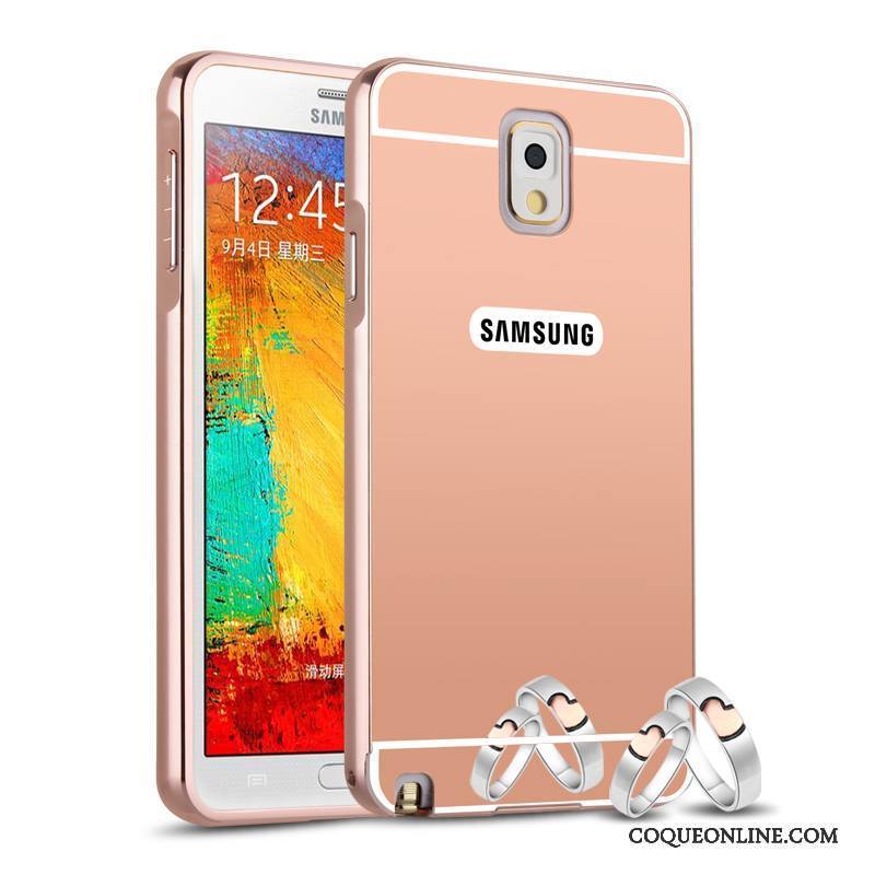 Samsung Galaxy Note 3 Coque De Téléphone Métal Miroir Nouveau Argent Border Protection