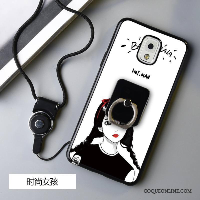 Samsung Galaxy Note 3 Coque De Téléphone Protection Incassable Blanc Étui Dessin Animé Tendance