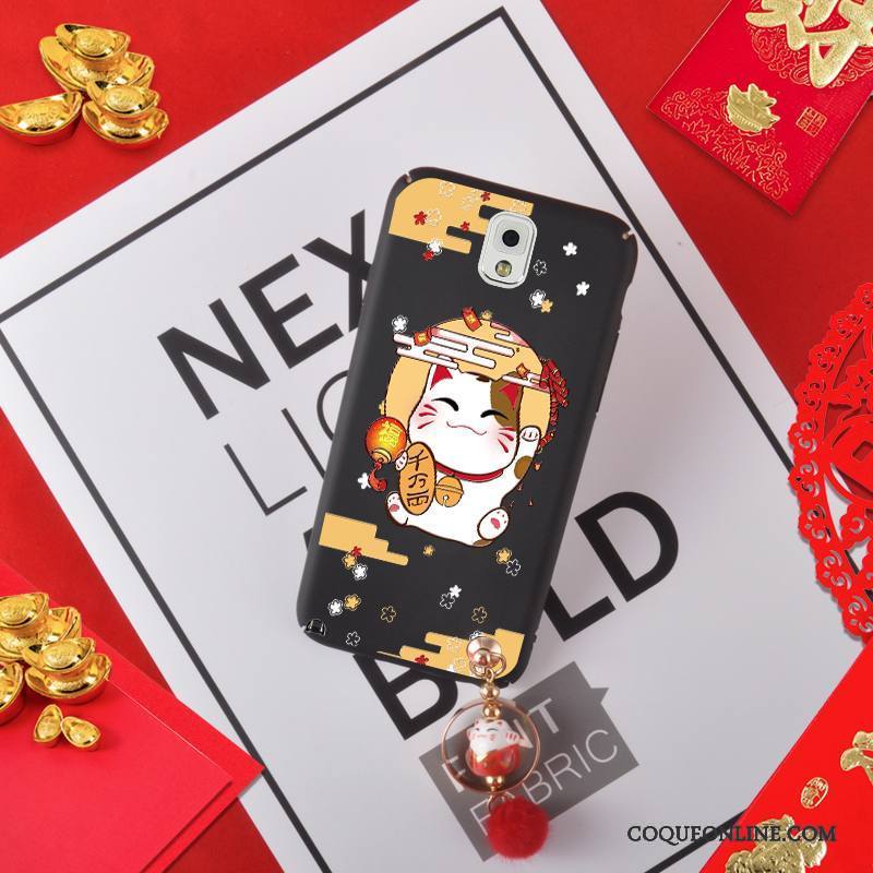 Samsung Galaxy Note 3 Coque Richesse De Fête Difficile Étoile Étui Délavé En Daim Chat