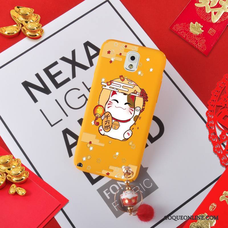 Samsung Galaxy Note 3 Coque Richesse De Fête Difficile Étoile Étui Délavé En Daim Chat