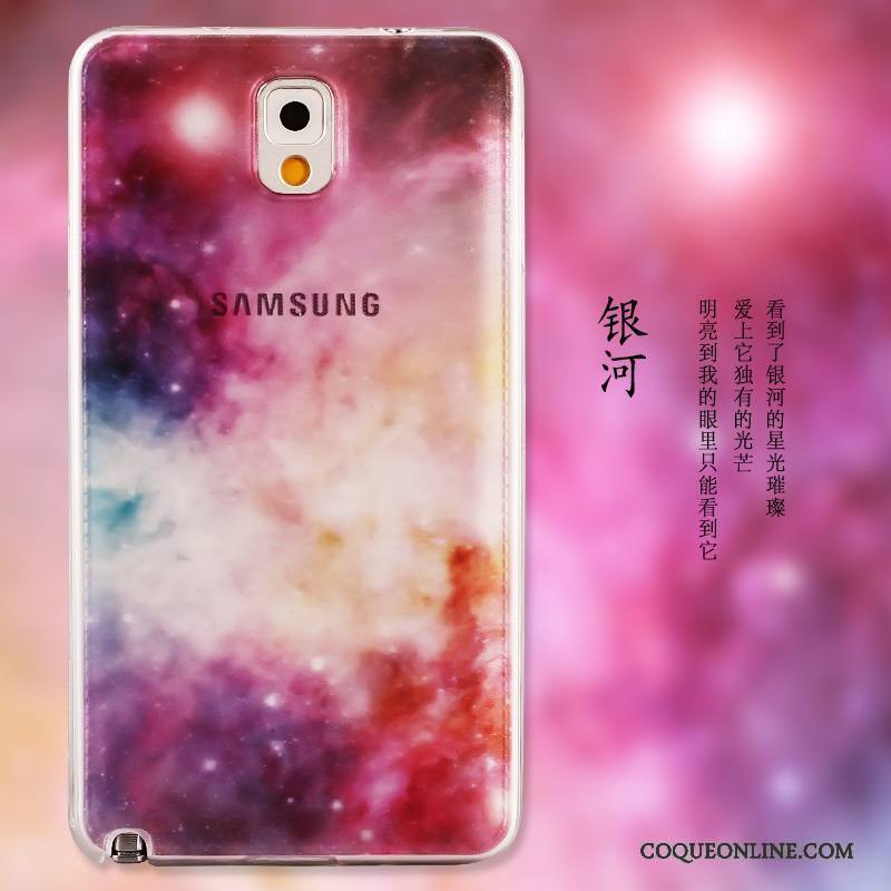 Samsung Galaxy Note 3 Coque Téléphone Portable Peinture Fluide Doux Étoile Étui Silicone Rouge