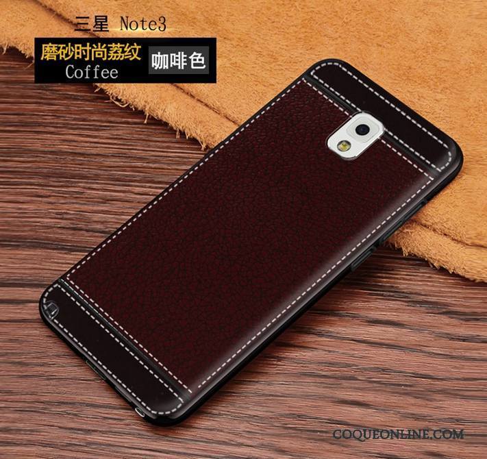 Samsung Galaxy Note 3 Coque Étui Délavé En Daim Incassable Protection Étoile Noir Tendance